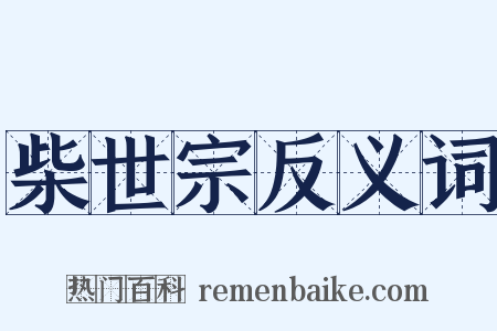 柴世宗反义词是什么意思的图片
